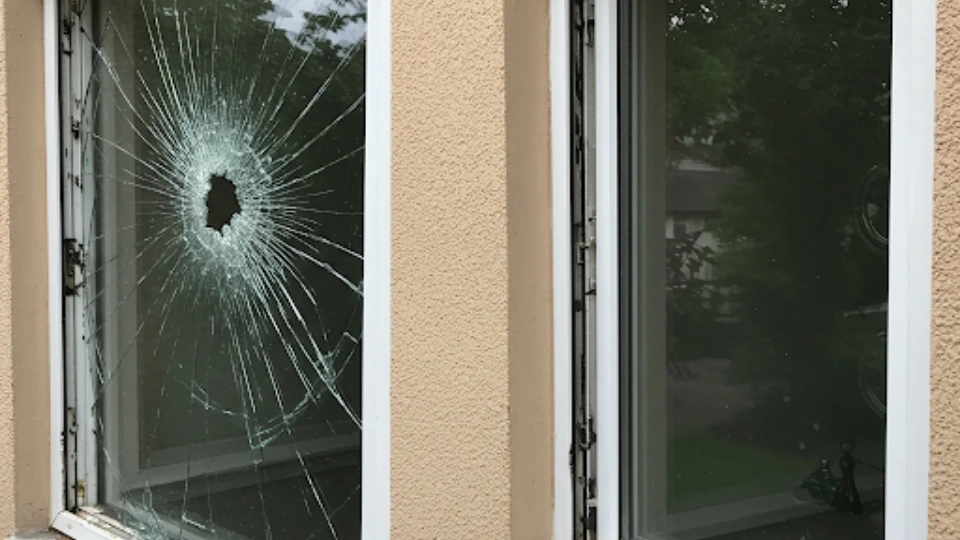 Houston homeowner carefully attempting minor window repair with professional-grade tools