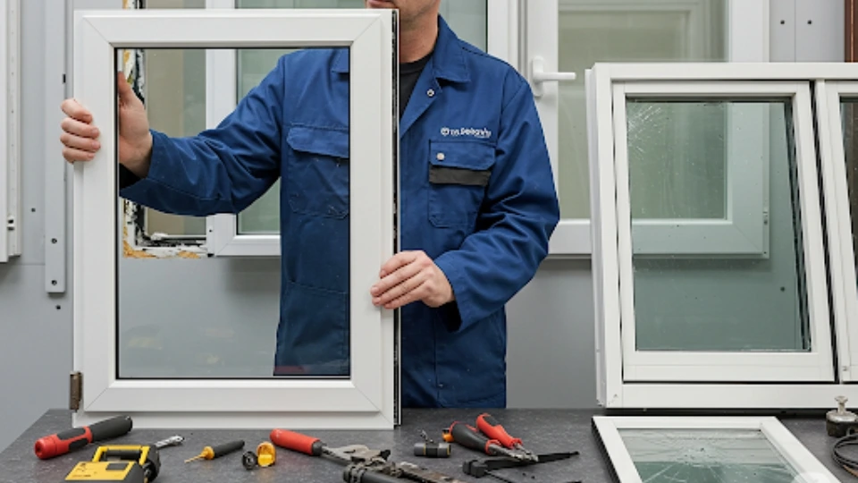 Professional technician demonstrating different window repair techniques with various window types