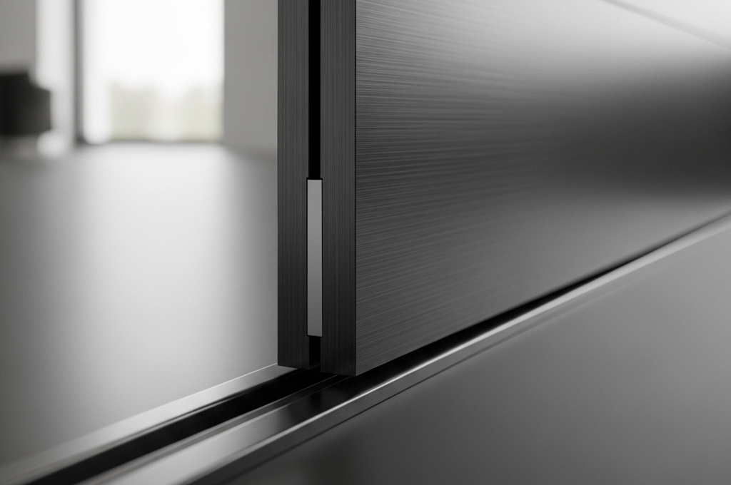 A new high-security lock installed on a sliding glass door in Sugar Land.