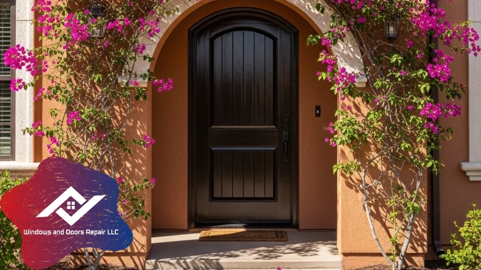A welcoming and perfectly functioning front door on a beautiful San Antonio home.