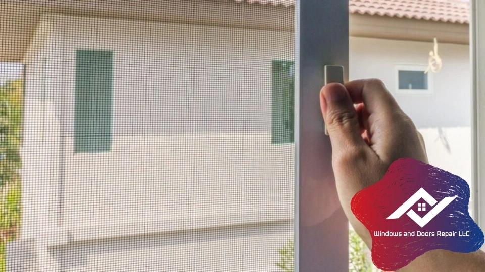 A Plano homeowner choosing a material for their full window screen replacement with guidance from an expert.