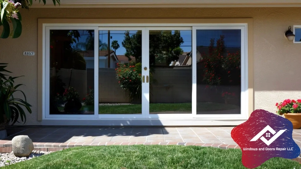 A perfectly repaired sliding glass patio door in Corpus Christi, connecting an indoor and outdoor space.