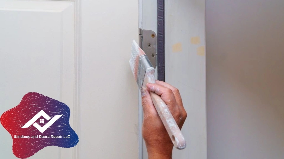 A split door jamb in need of professional door jamb repair in Plano to restore security.