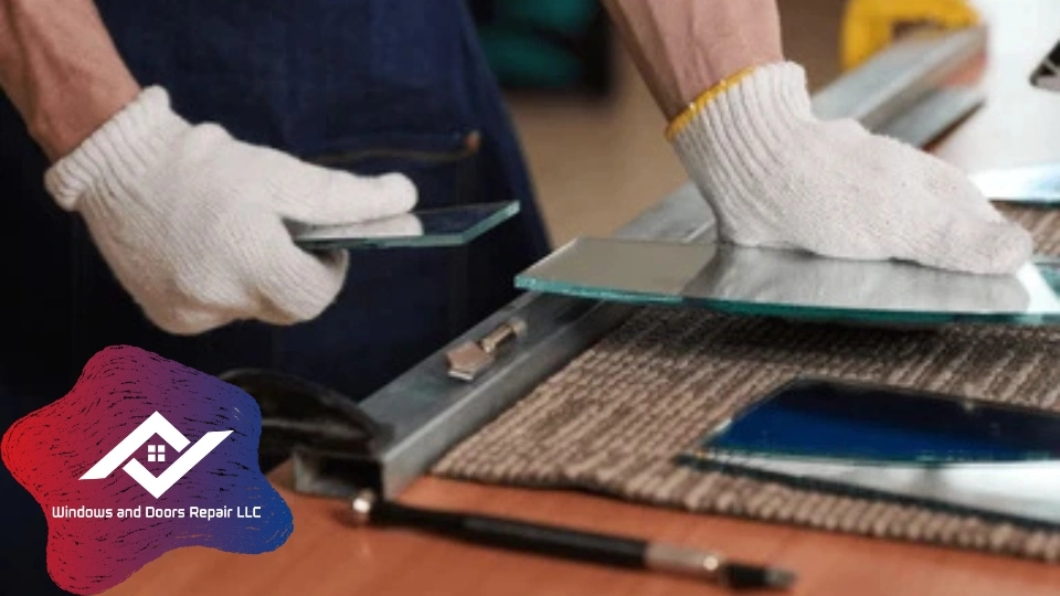 A technician executing a precise window glass replacement for a home in Corpus Christi, TX.