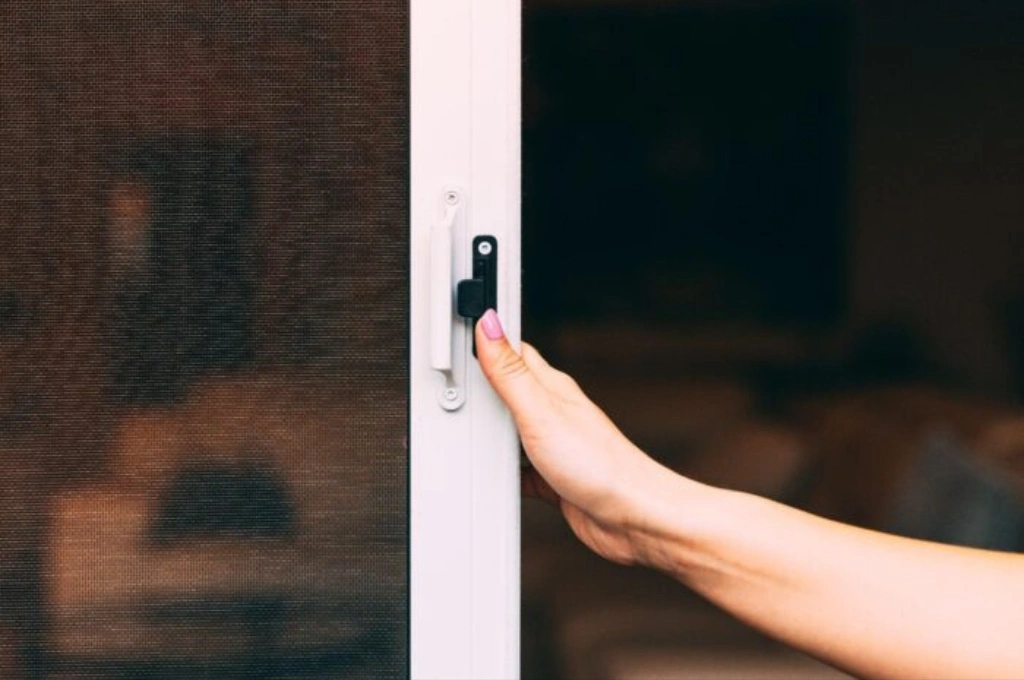 Effortless sliding patio door in a Frisco home after a successful track and roller repair by our expert technician.