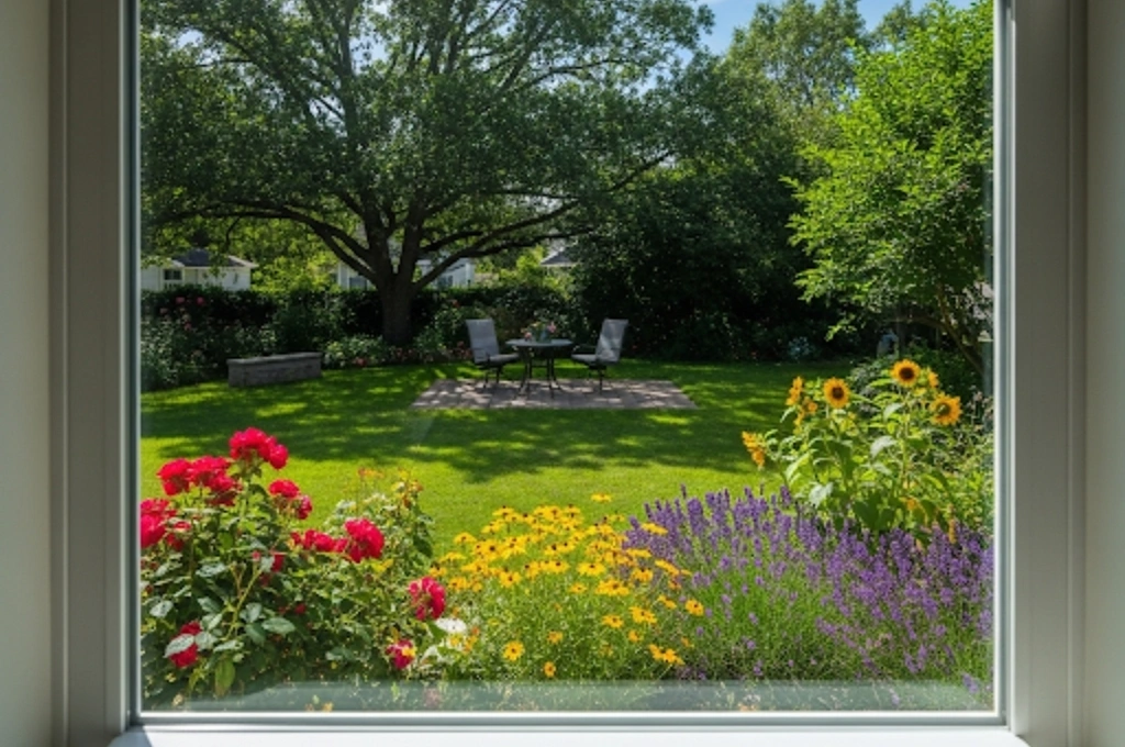 The same Arlington window looking crystal-clear after our expert window seal repair.