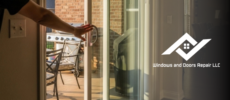 A family's sliding glass patio door in Plano, TX, now gliding open effortlessly with one hand.