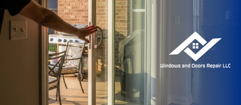 A family's sliding glass patio door in Plano, TX, now gliding open effortlessly with one hand.