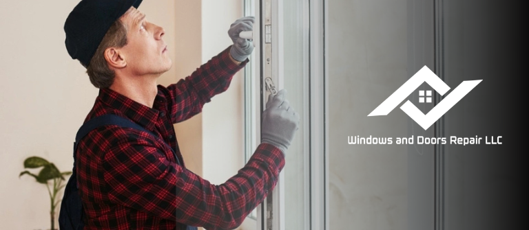 Certified window repair specialist from Windows And Doors Repair LLC repairing a residential window in Austin, Texas