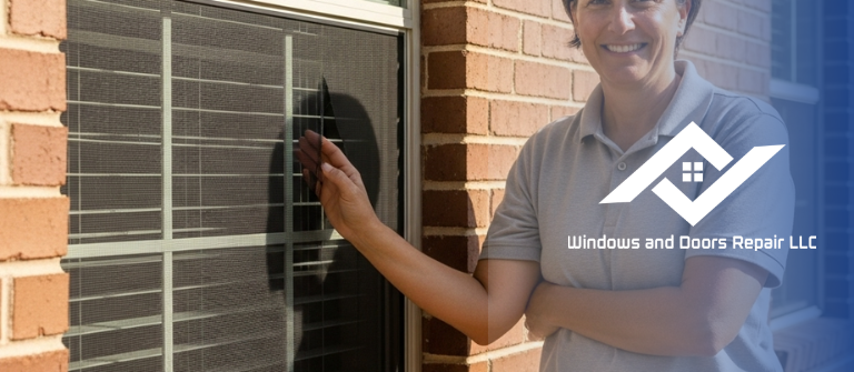 Expert window repair service technician fixing home windows