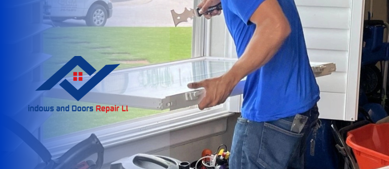 A detailed view of a precision window repair in Garland, showcasing the expert craftsmanship of Windows And Doors Repair LLC.