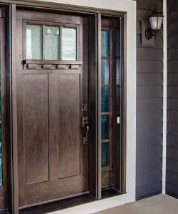 A perfectly repaired and aligned front door in Plano by Windows And Doors Repair LLC.