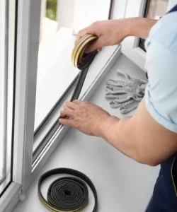 Our certified technician carefully repairing a failed window seal on a residential window.